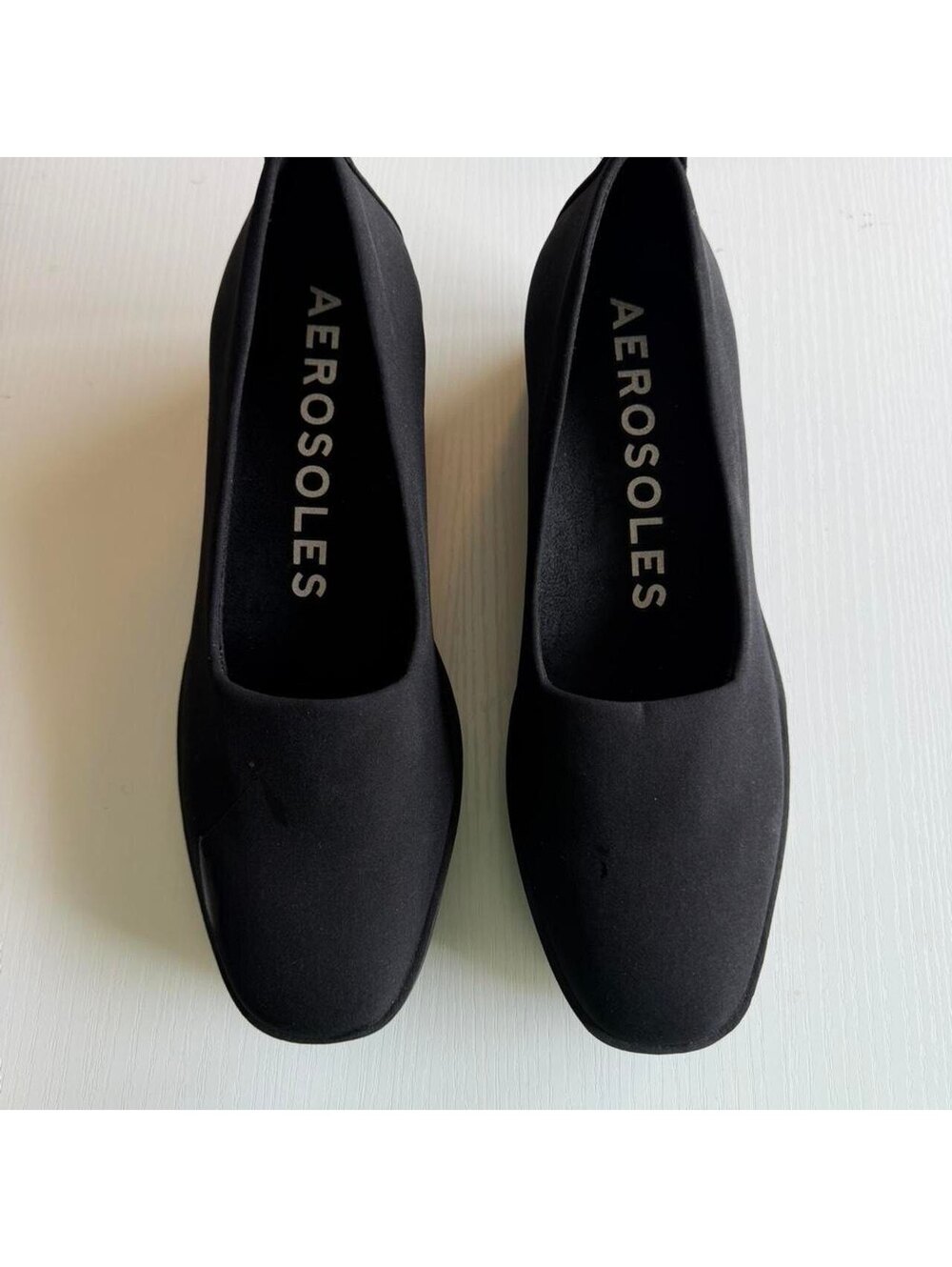 Aerosoles Women's Black Slip-On Wedge Shoes Size 7